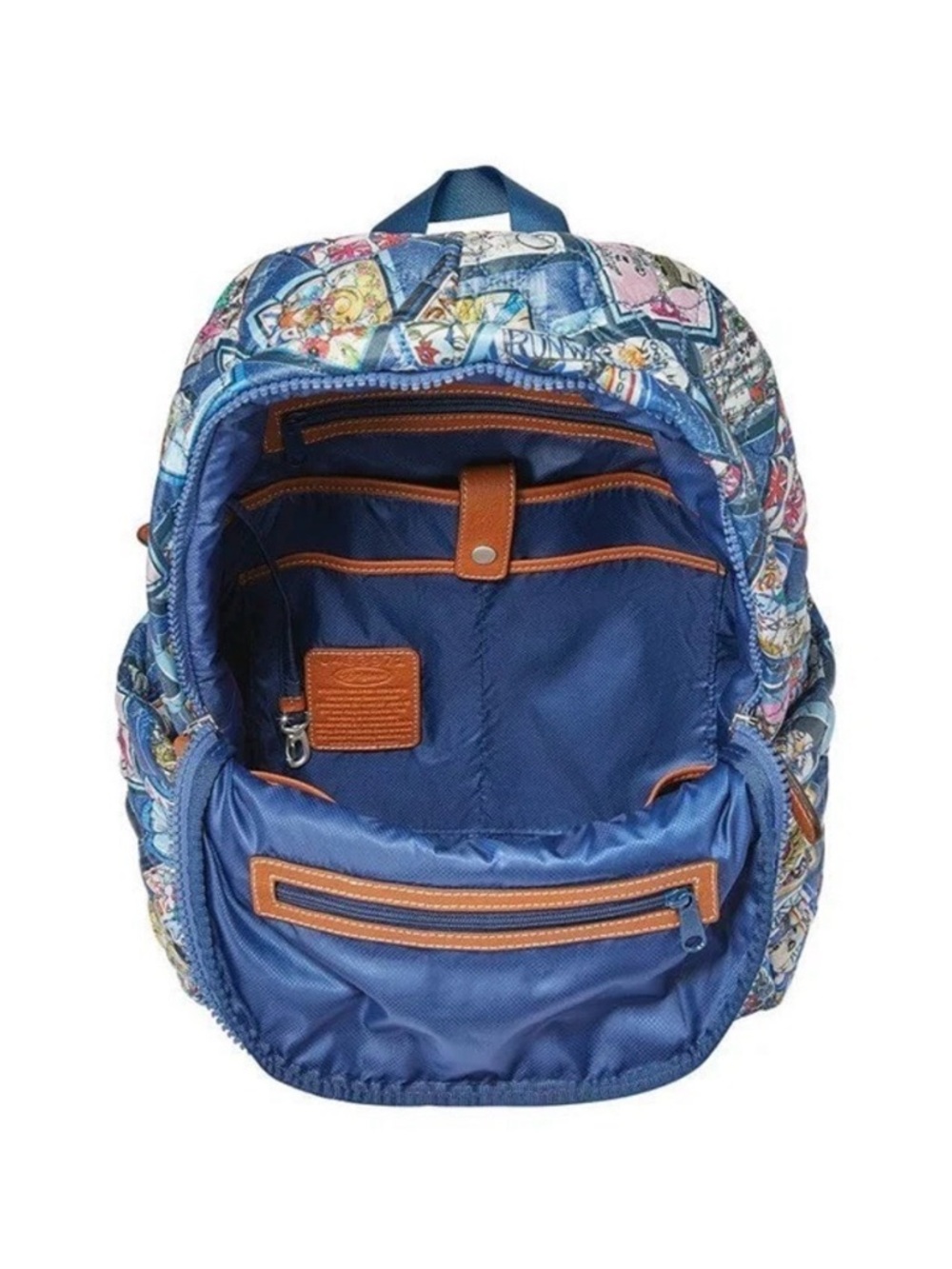 Brighton Blue Multi-Color Patchwork Print Backpack - Picture 2 of 3